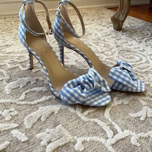 Ann Taylor checkered heeled sandals
